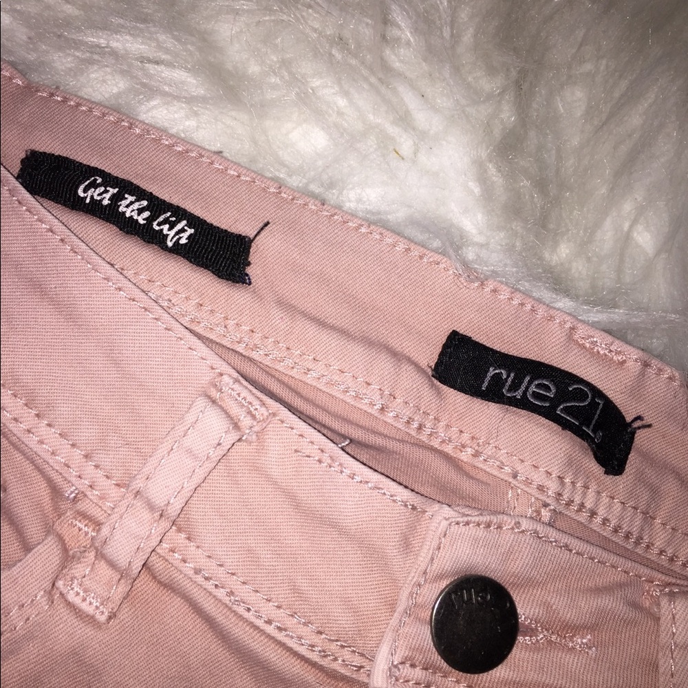 Rue21 Light Pink Destroyed Jeans “Get the Lift”